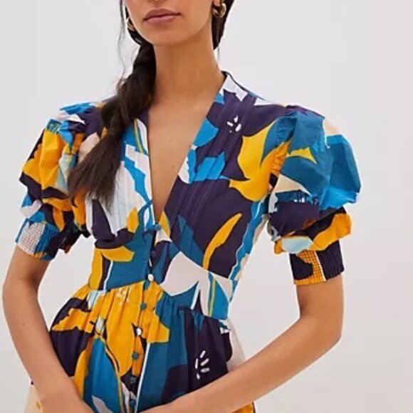 ANTHROPOLOGIE | 100% Cotton Ronika Botanical Maxi Dress | NWT - Picture 5 of 10